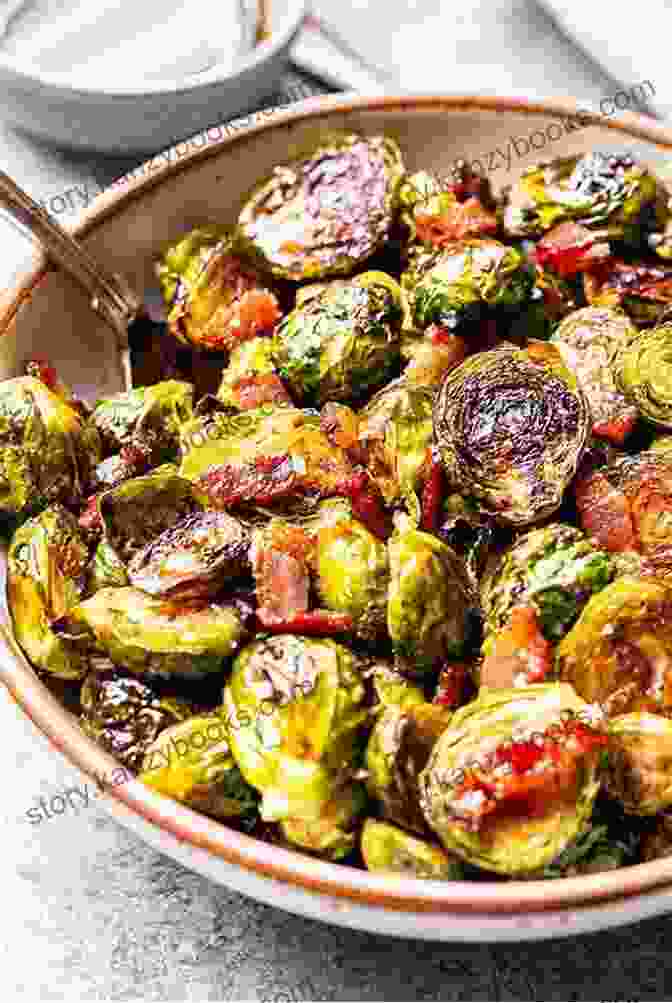 A Dish Of Crispy Roasted Brussels Sprouts With Balsamic Glaze Delicious Slow Cooker Recipes For The Christmas Season 2024 (Christmas Slow Cooker Recipes 1)