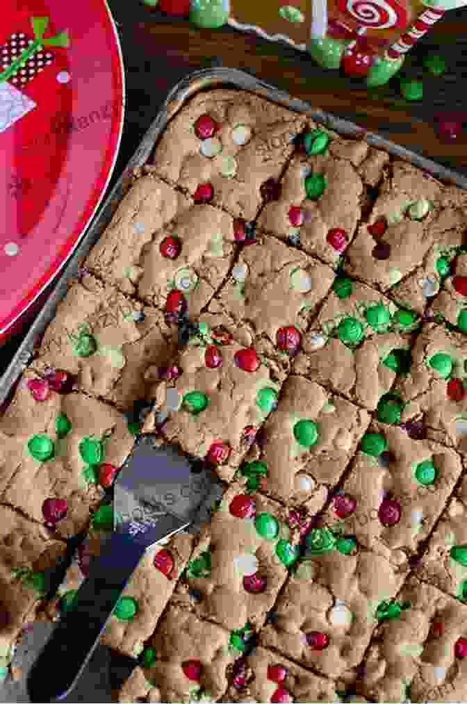 A Festive Spread Of Holiday Themed Bar Cookies, Including Gingerbread Bars, Peppermint Swirl Brownies, And Candy Cane Chocolate Chip Bars. 365 Amazing Bar Cookie Recipes: A Bar Cookie Cookbook Everyone Loves