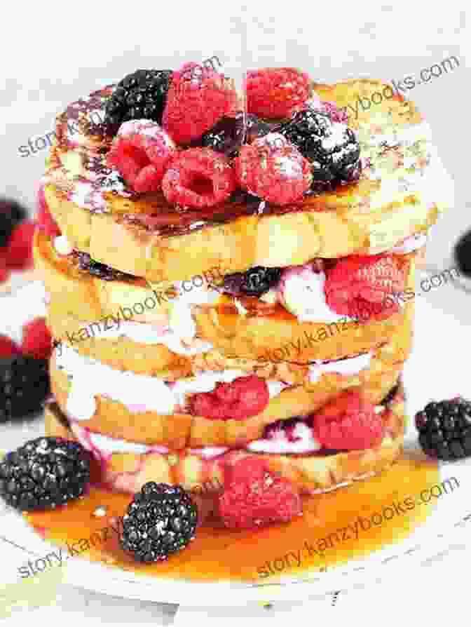 A Golden Brown Stack Of French Toast Topped With Fresh Berries And Whipped Cream, Against A Rustic Wooden Background How To Make French Toast: 25 Cheap And Easy French Toast Recipes For A Delicious Breakfast Brunch Or Dinner