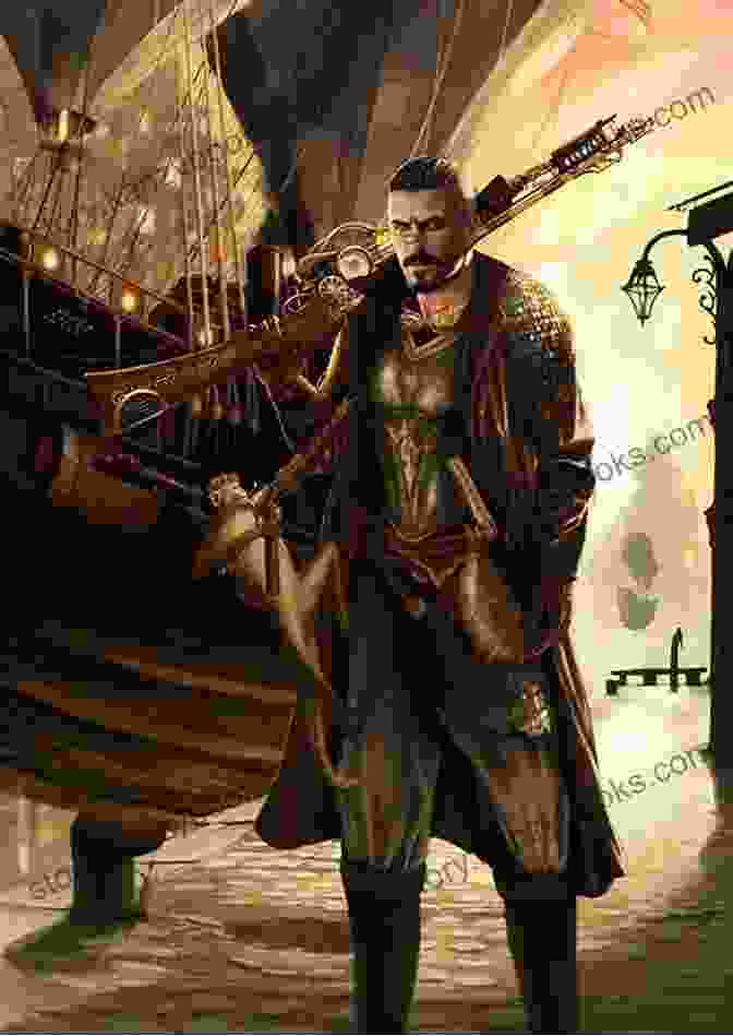 Chosen King Book Cover Depicting A Warrior Standing Beside A Steampunk Airship The Trials Of Boy Kings: A Steampunk Fantasy Adventure (Chosen King 2)