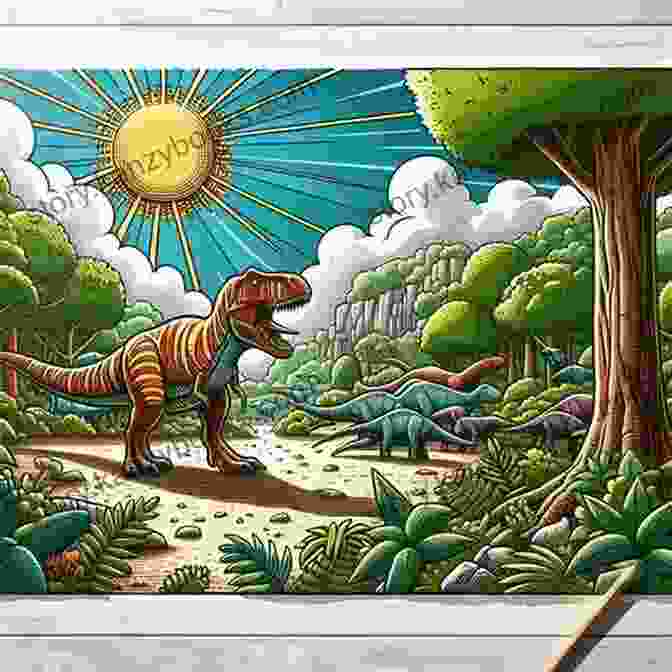 Colorful Illustration Of Dinosaurs Roaming Among Lush Vegetation Facts Of Dinosaurs: Encyclopedia For Kid To Learn About Dinosaurs