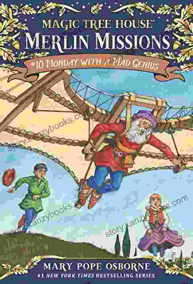 Monday With Mad Genius Magic Tree House Book Cover Displaying A Vibrant Illustration Of A Young Boy And Girl Stepping Out Of A Magical Tree House Into A Lush Forest Monday With A Mad Genius (Magic Tree House: Merlin Missions 10)