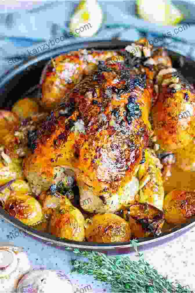 Tender And Juicy Roasted Chicken Drizzled With A Flavorful Lemon Parsley Sauce At My Table: A Celebration Of Home Cooking